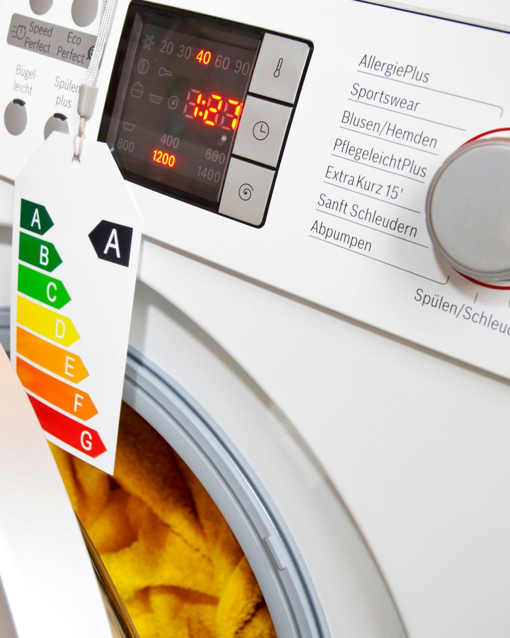 Waschmaschine Haushaltsgeräte Energie, © stock.adobe.com | gopixa