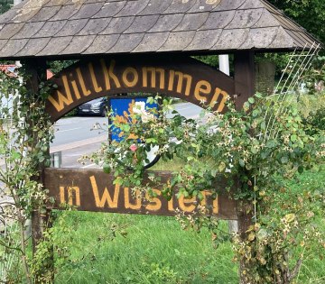 Wüsten Stele Willkommen Schild